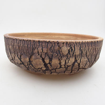 Ceramic bonsai bowl 20 x 20 x 6.5 cm, color cracked - 1
