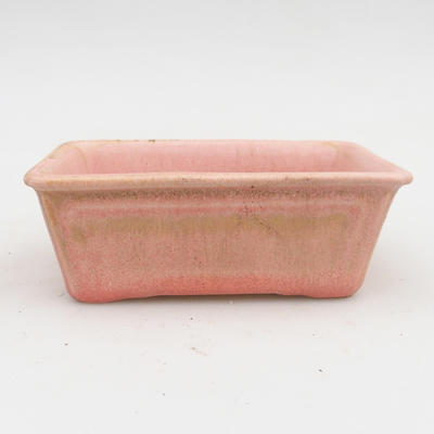 Ceramic bonsai bowl 2nd quality - 12 x 8 x 4 cm, pink color - 1