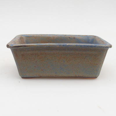Ceramic bonsai bowl 2nd quality - 12 x 8 x 4 cm, brown-blue color - 1