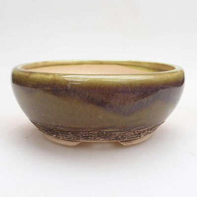 Ceramic bonsai bowl 14 x 14 x 6 cm, color green - 1