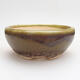 Ceramic bonsai bowl 14 x 14 x 6 cm, color green - 1/3