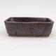 Ceramic bonsai bowl 2nd quality - 12 x 10 x 4 cm, brown color - 1/4