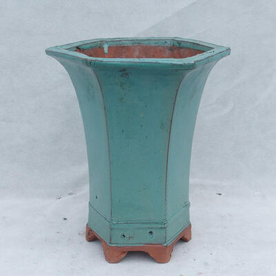 Bonsai bowl 31 x 28 x 32 cm, color green - 1