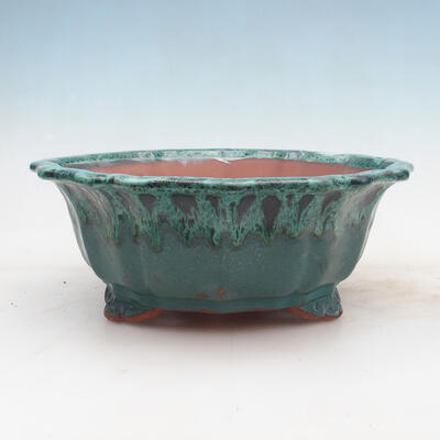 Bonsai bowl 29 x 29 x 11 cm, color green - 1