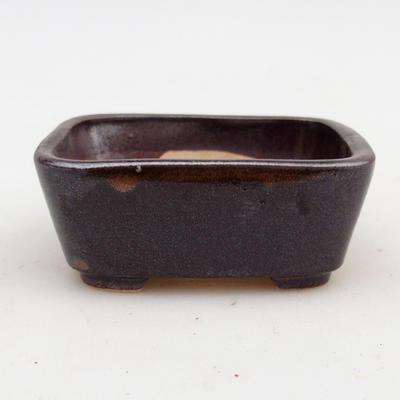 Ceramic bonsai bowl 2nd quality - 8 x 7 x 3 cm, brown color - 1