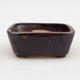 Ceramic bonsai bowl 2nd quality - 8 x 7 x 3 cm, brown color - 1/4