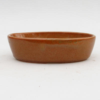 Ceramic bonsai bowl 2nd quality - 15 x 9 x 4 cm, brown color - 1