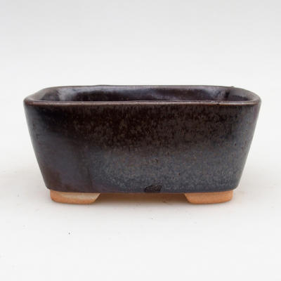 Ceramic bonsai bowl 2nd quality - 13 x 10 x 6 cm, color brown - 1
