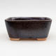 Ceramic bonsai bowl 2nd quality - 13 x 10 x 6 cm, color brown - 1/4