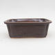 Ceramic bonsai bowl 2nd quality - 17,5 x 13 x 6 cm, color brown - 1/4