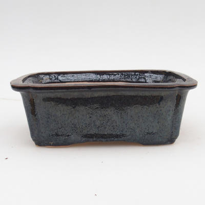 Ceramic bonsai bowl 2nd quality - 17,5 x 13 x 6 cm, brown-blue color - 1