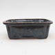 Ceramic bonsai bowl 2nd quality - 17,5 x 13 x 6 cm, brown-blue color - 1/4
