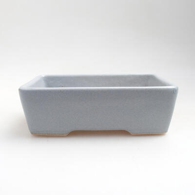 Ceramic bonsai bowl 12 x 8.5 x 4 cm, gray color - 1