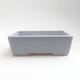 Ceramic bonsai bowl 12 x 8.5 x 4 cm, gray color - 1/3