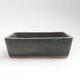 Ceramic bonsai bowl 12 x 8.5 x 4 cm, metal color - 1/3