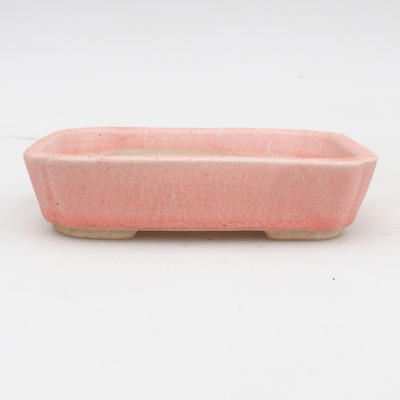 Ceramic bonsai bowl 2nd quality - 12 x 9 x 3 cm, color pink - 1