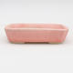 Ceramic bonsai bowl 2nd quality - 12 x 9 x 3 cm, color pink - 1/4
