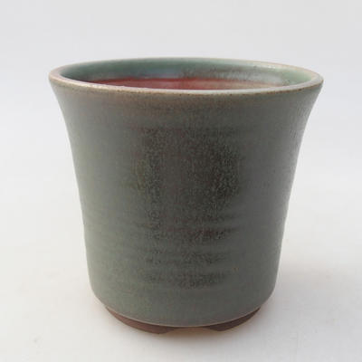 Ceramic bonsai bowl 10 x 10 x 9.5 cm, color green - 1