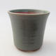 Ceramic bonsai bowl 10 x 10 x 9.5 cm, color green - 1/3