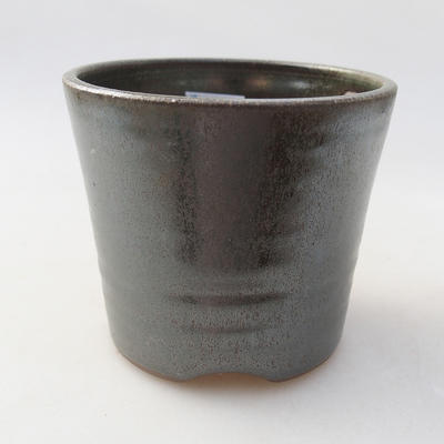 Ceramic bonsai bowl 10 x 10 x 8.5 cm, color green - 1