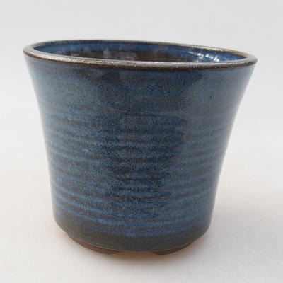 Ceramic bonsai bowl 9.5 x 9.5 x 8 cm, color blue - 1
