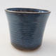 Ceramic bonsai bowl 9.5 x 9.5 x 8 cm, color blue - 1/3