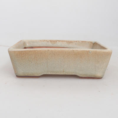Ceramic bonsai bowl 12 x 9 x 3,5 cm, color beige - 2nd quality - 1