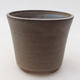 Ceramic bonsai bowl 9.5 x 9.5 x 8 cm, gray color - 1/3