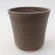 Ceramic bonsai bowl 9.5 x 9.5 x 9 cm, gray color - 1/3