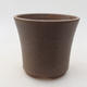Ceramic bonsai bowl 10 x 10 x 9.5 cm, brown color - 1/3