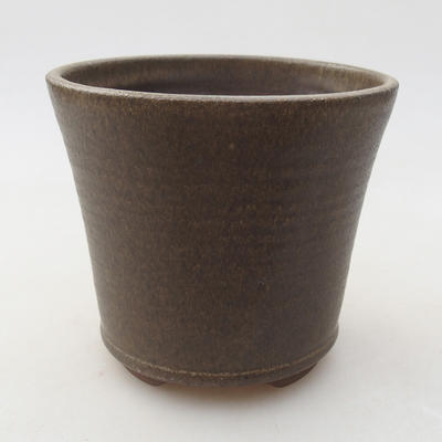 Ceramic bonsai bowl 10 x 10 x 9 cm, color brown - 1