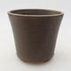 Ceramic bonsai bowl 10 x 10 x 9 cm, color brown - 1/3