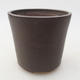 Ceramic bonsai bowl 9.5 x 9.5 x 9 cm, brown color - 1/3