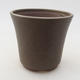 Ceramic bonsai bowl 10 x 10 x 9 cm, color brown - 1/3