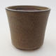 Ceramic bonsai bowl 9.5 x 9.5 x 8.5 cm, brown color - 1/3