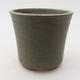 Ceramic bonsai bowl 9 x 9 x 8.5 cm, color green - 1/3