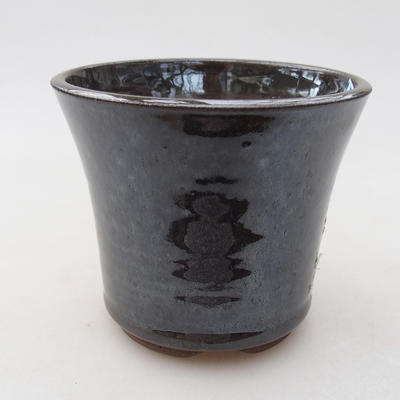 Ceramic bonsai bowl 9 x 9 x 8 cm, color green - 1