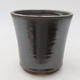 Ceramic bonsai bowl 10 x 10 x 10 cm, color green - 1/3