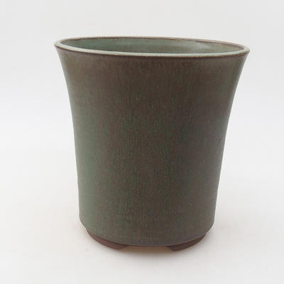Ceramic bonsai bowl 15 x 15 x 16 cm, color green - 1