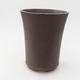 Ceramic bonsai bowl 13.5 x 13.5 x 17 cm, brown color - 1/3