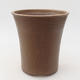 Ceramic bonsai bowl 14.5 x 14.5 x 16 cm, brown color - 1/3