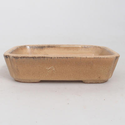Ceramic bonsai bowl 12 x 9 x 3 cm, color beige - 2nd quality - 1