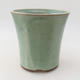 Ceramic bonsai bowl 15 x 15 x 15 cm, color green - 1/3