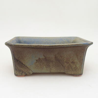 Ceramic bonsai bowl 17.5 x 14 x 7.5 cm, brown color - 1