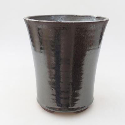 Ceramic bonsai bowl 14.5 x 14.5 x 17 cm, color green - 1