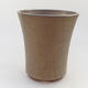 Ceramic bonsai bowl 14.5 x 14.5 x 16.5 cm, brown color - 1/3