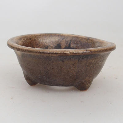 Ceramic bonsai bowl 7,5 x 3 cm, color brown - 2nd quality - 1