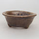 Ceramic bonsai bowl 7,5 x 3 cm, color brown - 2nd quality - 1/4