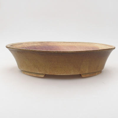 Ceramic bonsai bowl 26.5 x 21.5 x 6 cm, color green - 1