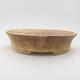 Ceramic bonsai bowl 26.5 x 21.5 x 6 cm, yellow color - 1/3